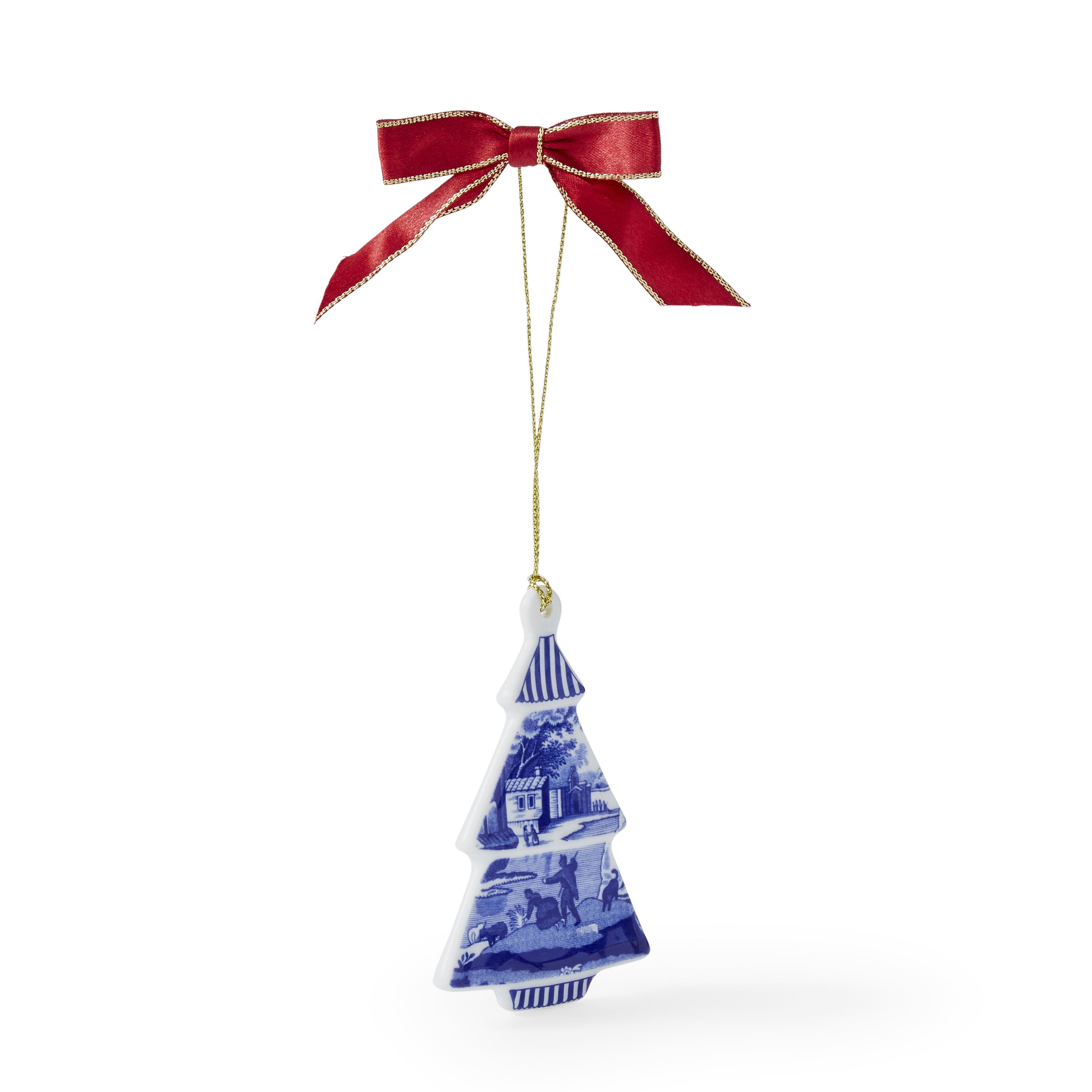 Blue Italian Christmas Tree Shaped Decoration image number null